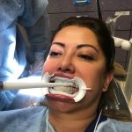 Patient receiving dental services